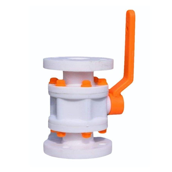 PP Ball Valve 3 Pcs Flanged Ends